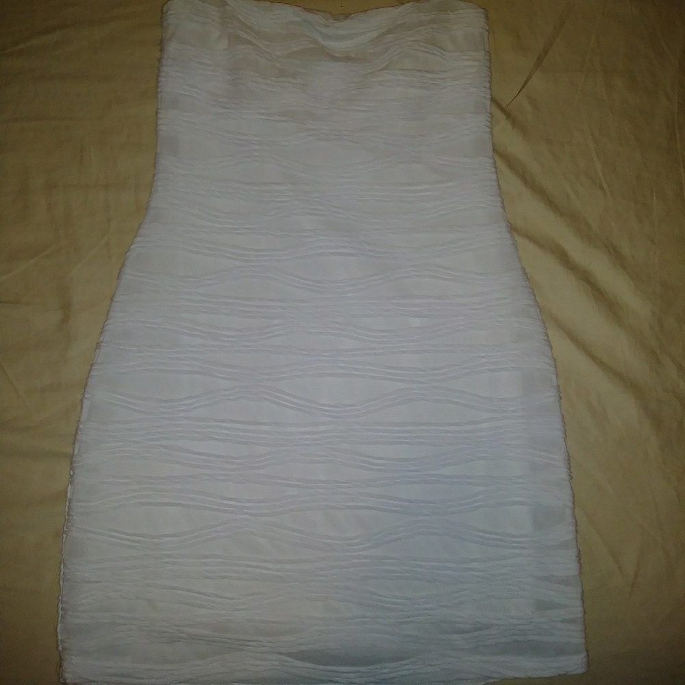 white mini dress